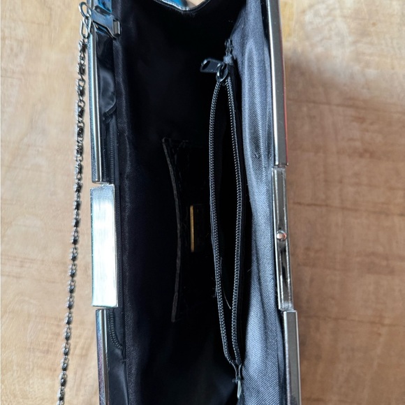 Cache Black Crocodile-Embossed Clutch - Picture 4 of 8
